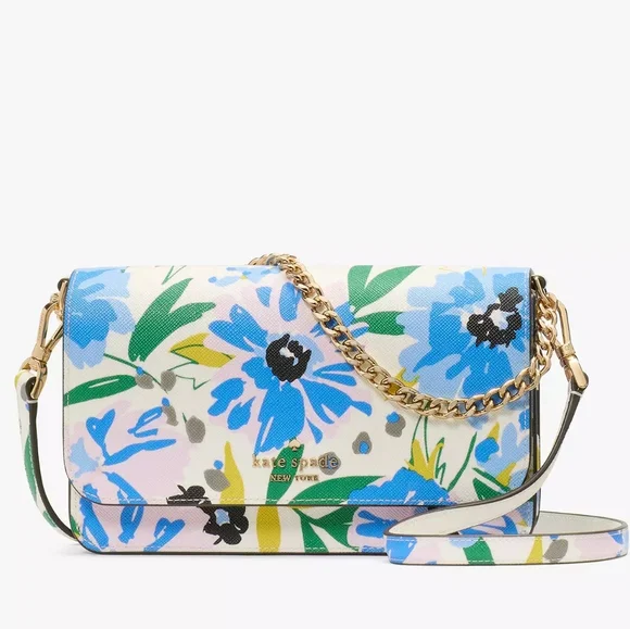 NWT Kate Spade Floral Crossbody + Matching Card Holder Set – Retail $448 - Picture 6 of 12